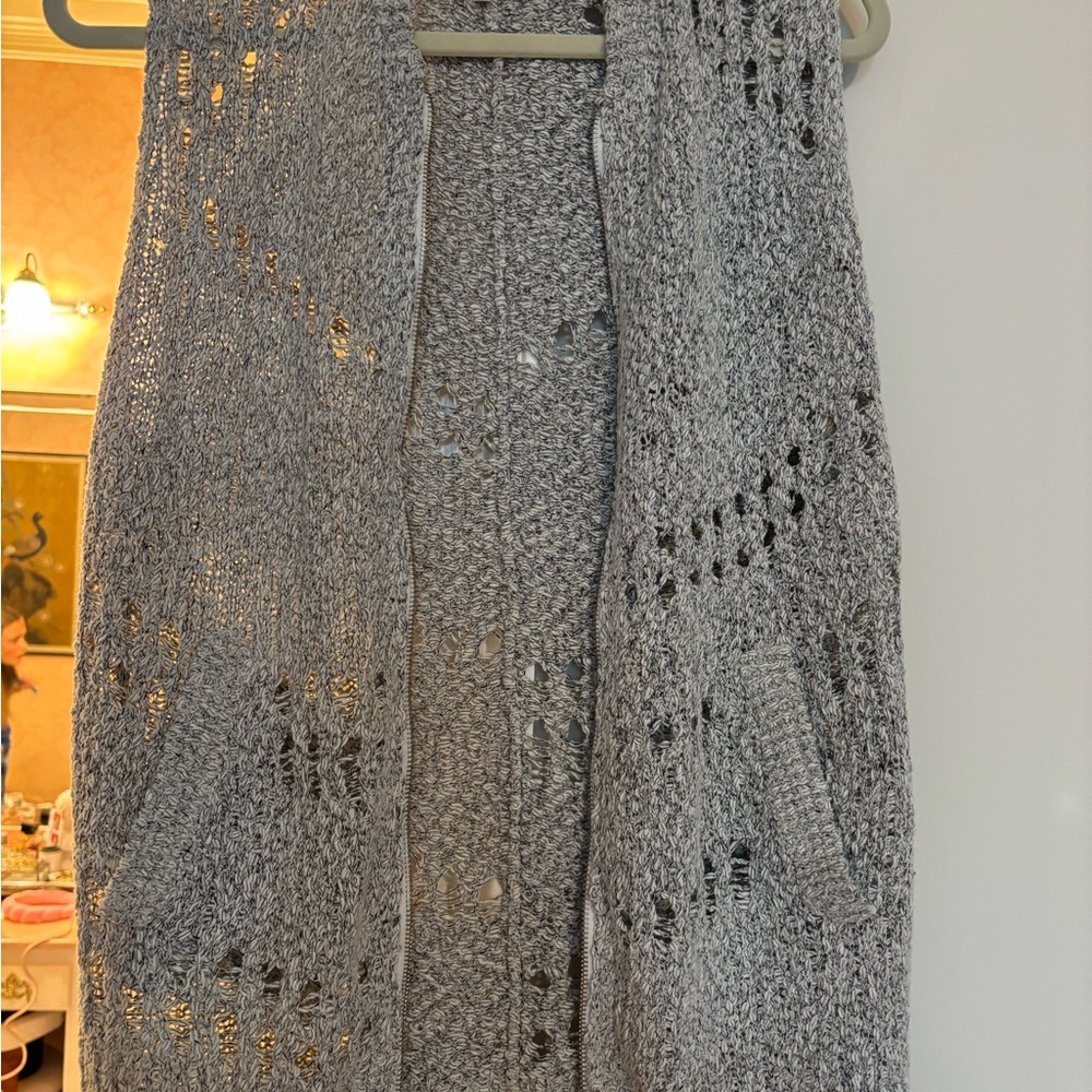 Iro Gray Knit Open Cardigan- small
